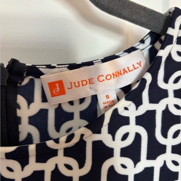 Jude Connally Navy and White Geometric Jumper - Picture 3 of 3